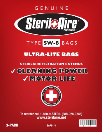 Sterilaire Hepa SW-8 bags 3pk